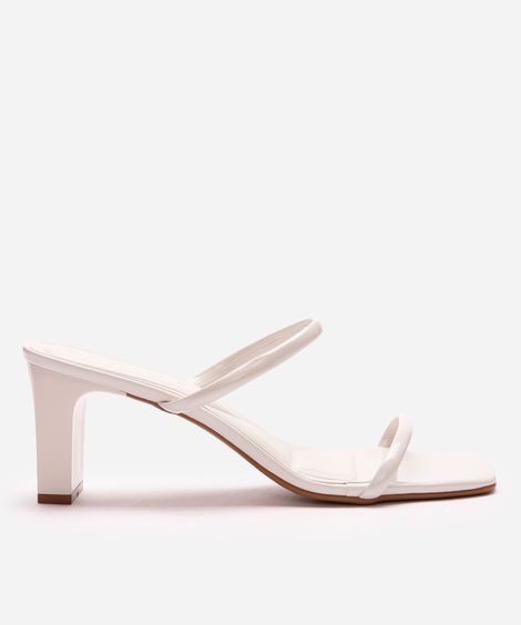 tamanco verniz salto médio tiras finas oneself off white