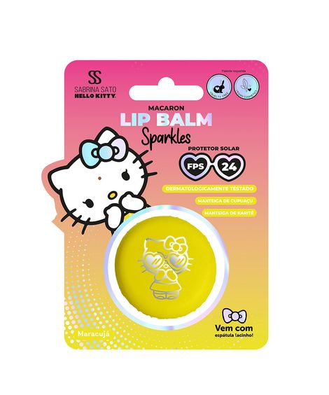 lip balm sparkles hello kitty sabrina sato maracujá amarelo