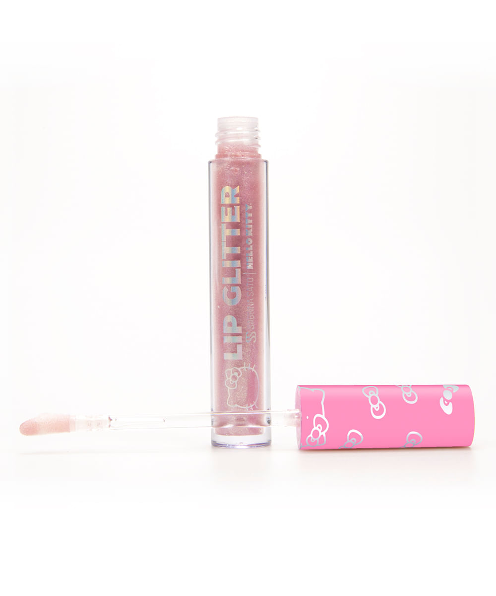 lip glitter hello kitty sabrina sato algodão doce 4ml rosa