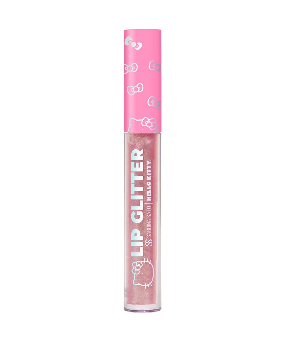 lip glitter hello kitty sabrina sato algodão doce 4ml rosa