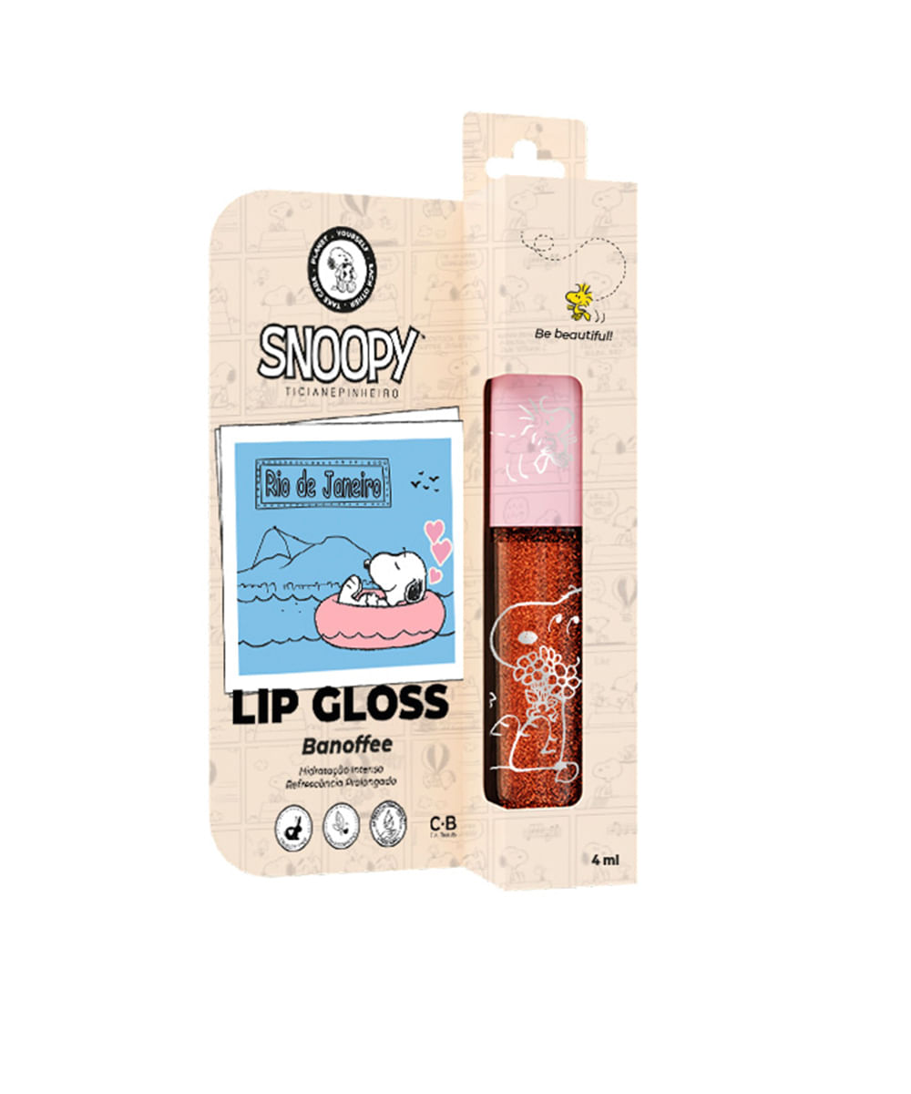 lip gloss snoopy ticiane pinheiro banoffe marrom