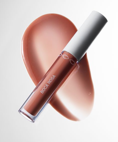 gloss labial boca rosa hidra lábios na cor bege translúcido