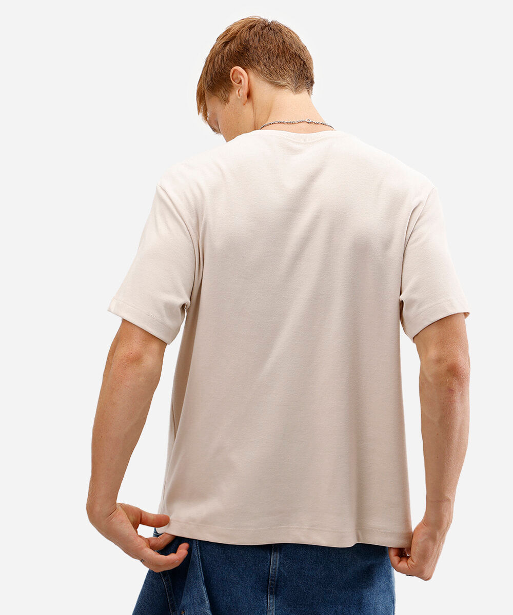 camiseta masculina de algodão the white lotus hbo bege