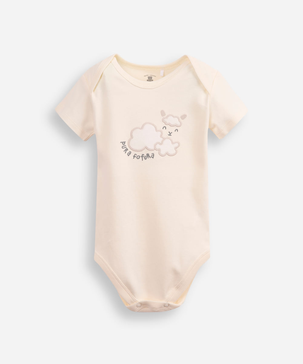 conjunto de algodão infantil ovelhinha pura fofura bege