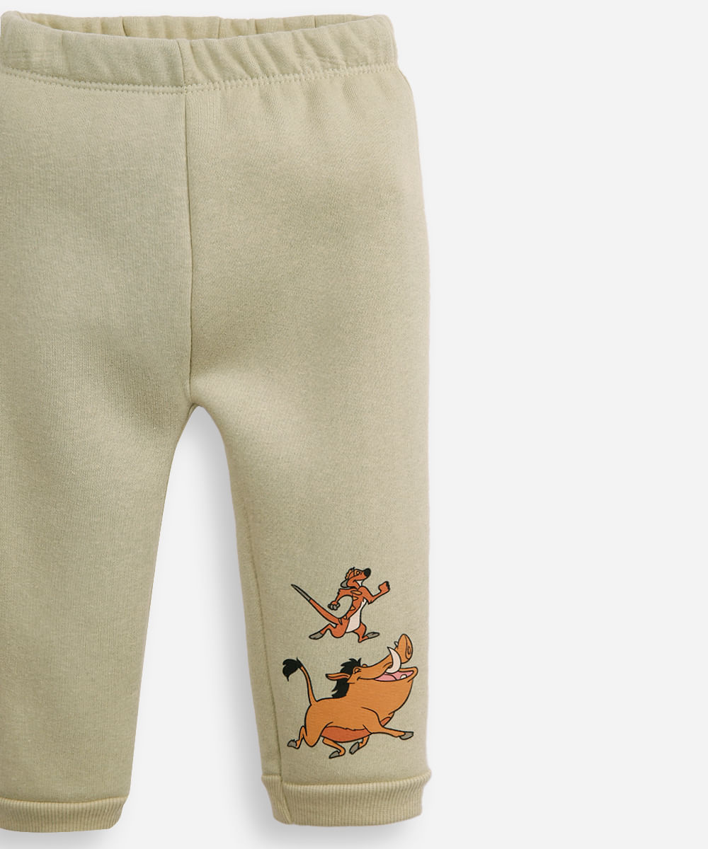 conjunto infantil longo de moletom simba verde