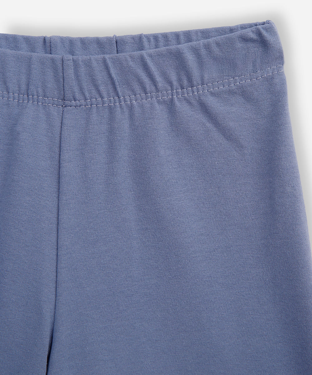conjunto curto infantil de algodão stitch azul