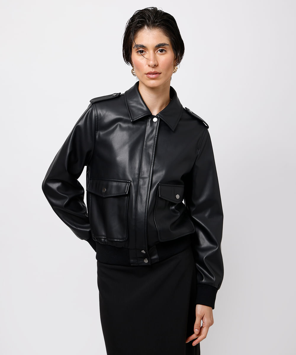 C&a Jaqueta Bomber Masculina Slim Jaqueta Couro Masculina