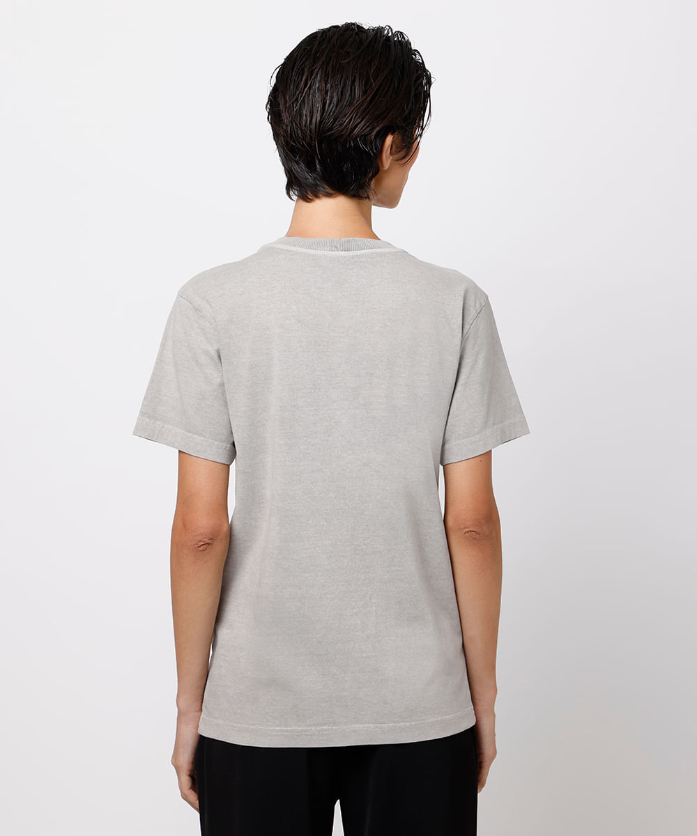 camiseta feminina de algodão slow life mindset cinza