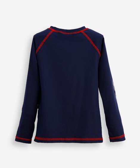 camiseta infantil manga longa proteção uv homem aranha - marinho_escuro