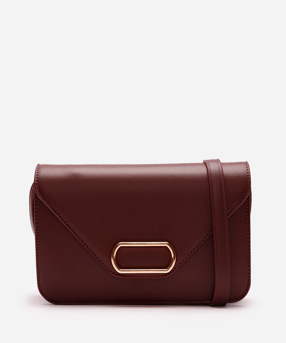 bolsa transversal estruturada vinho