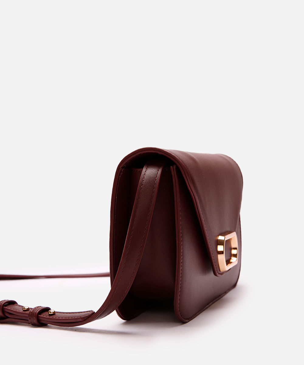 bolsa transversal estruturada vinho