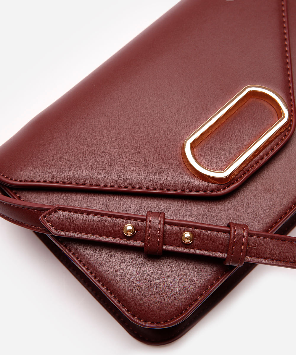 bolsa transversal estruturada vinho