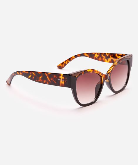 óculos de sol gatinho tartaruga triton marrom