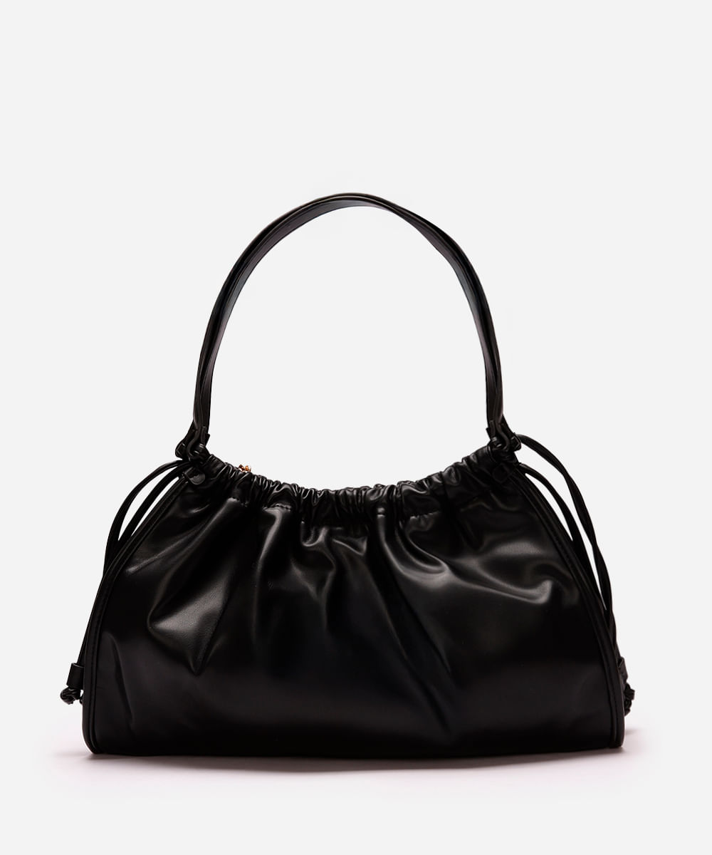 bolsa shoulder feminina matelassê com alça de corrente preta