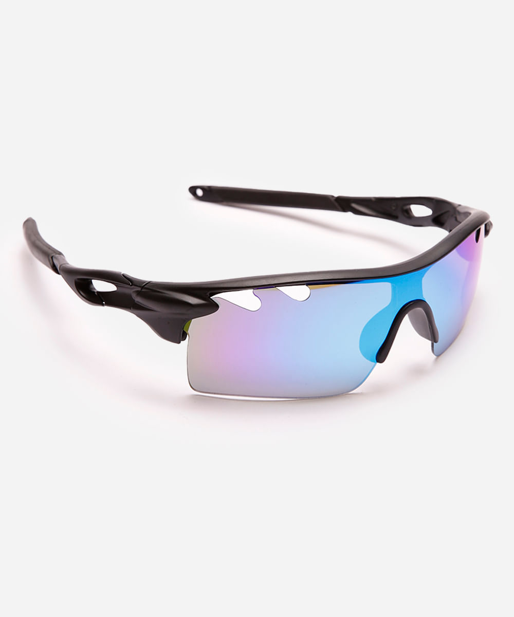 óculos de sol esportivo unissex preto