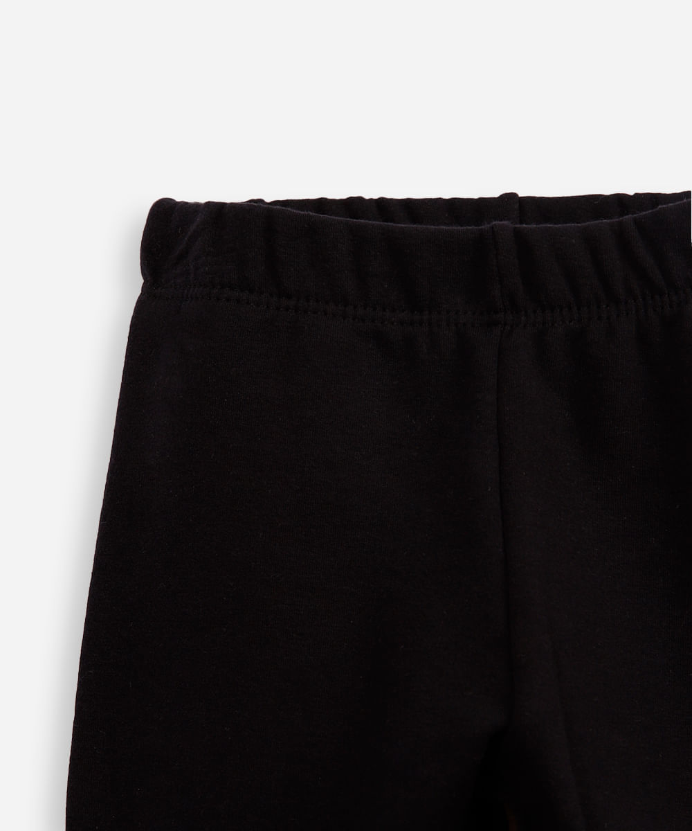 calça legging infantil básica preta