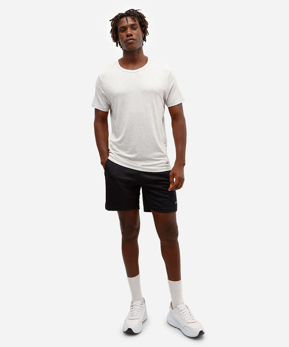 short masculino esportivo com recorte preto