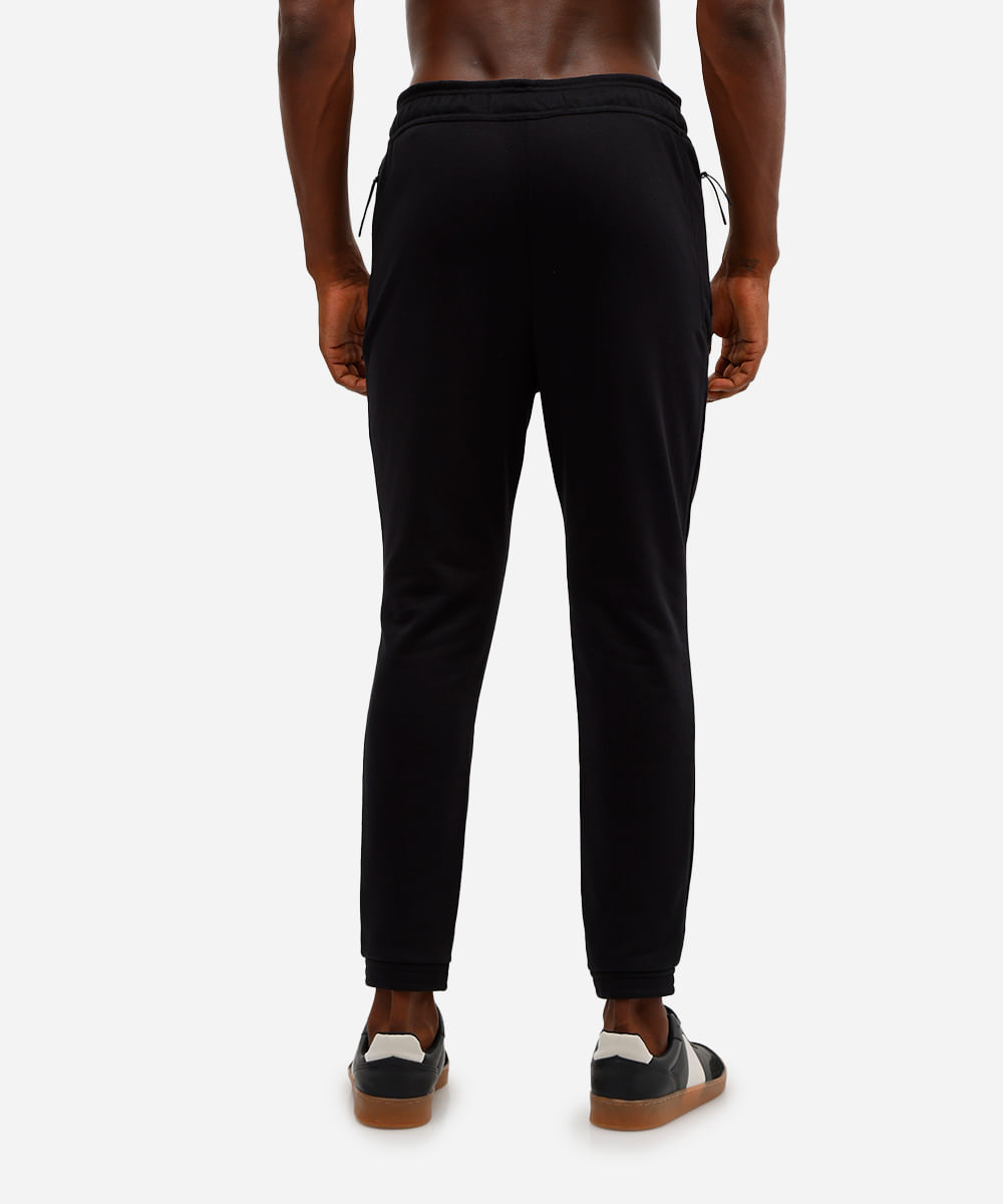 calça jogger masculina esportiva de moletom preta