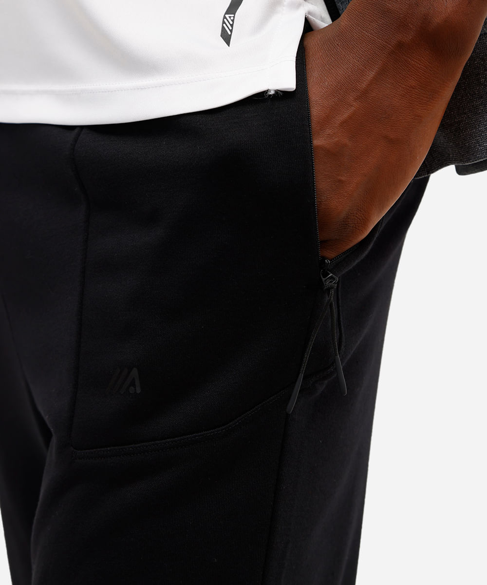 calça jogger masculina esportiva de moletom preta
