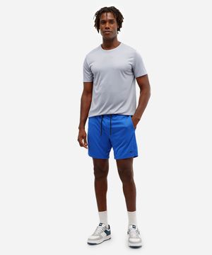 short masculino esportivo ace texturizado azul