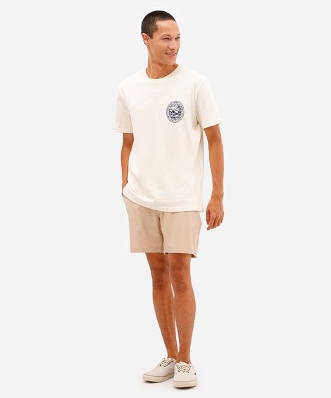 short boardshort masculino bege