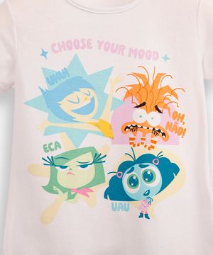 conjunto infantil curto divertida mente off white