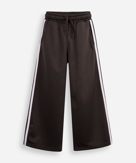 calça reta infantil com listra cinza