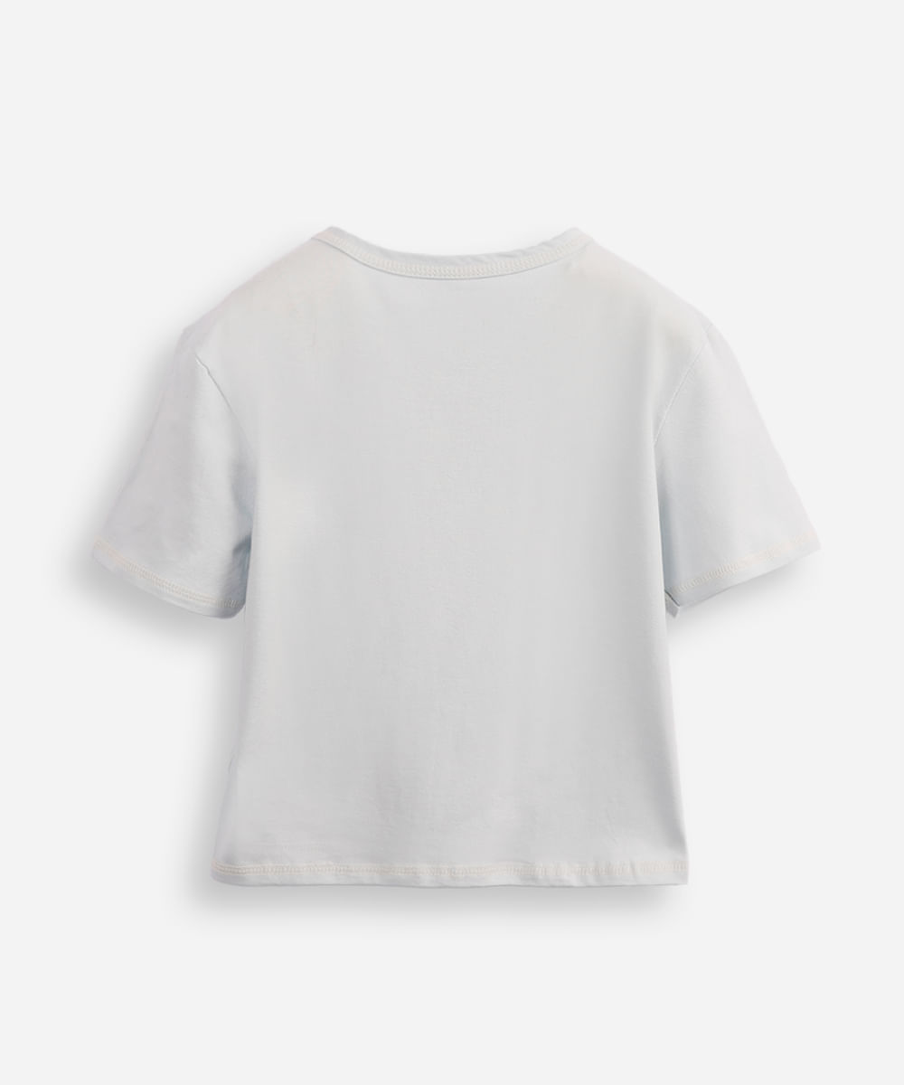 camiseta de algodão juvenil whatever azul