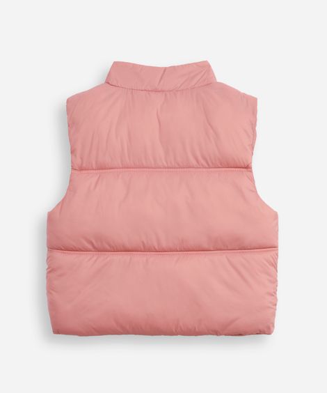 colete puffer infantil rosa