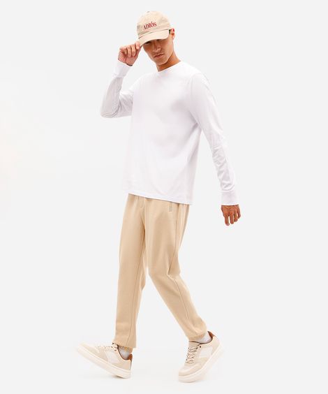 calça de moletom jogger - kaki