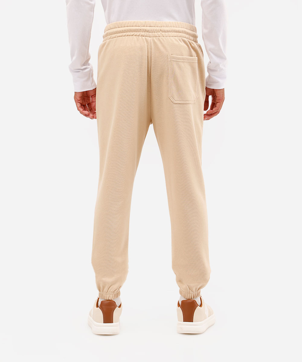 calça de moletom jogger - kaki