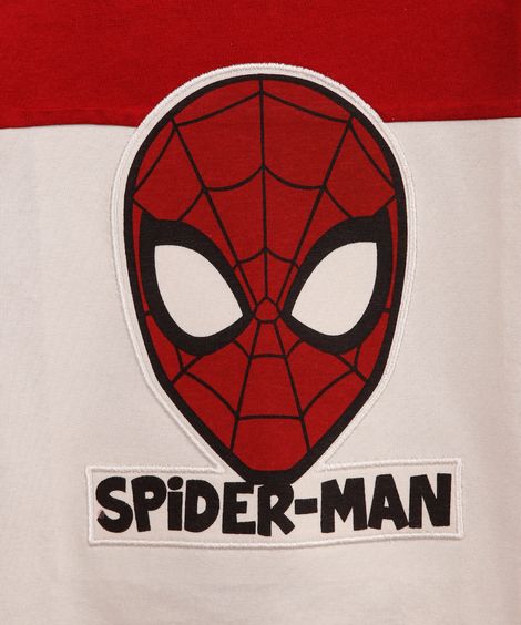 blusa de algodão infantil manga longa homem aranha bege