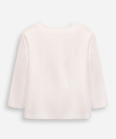 camiseta de algodão infantil off white