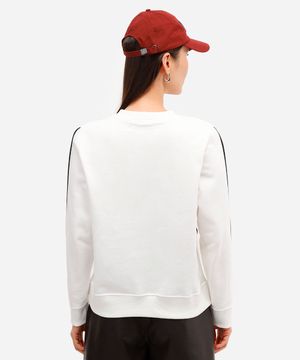 blusão feminino de moletom original sports club off white