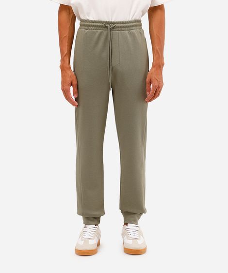 calça jogger masculina com recorte texturizada verde