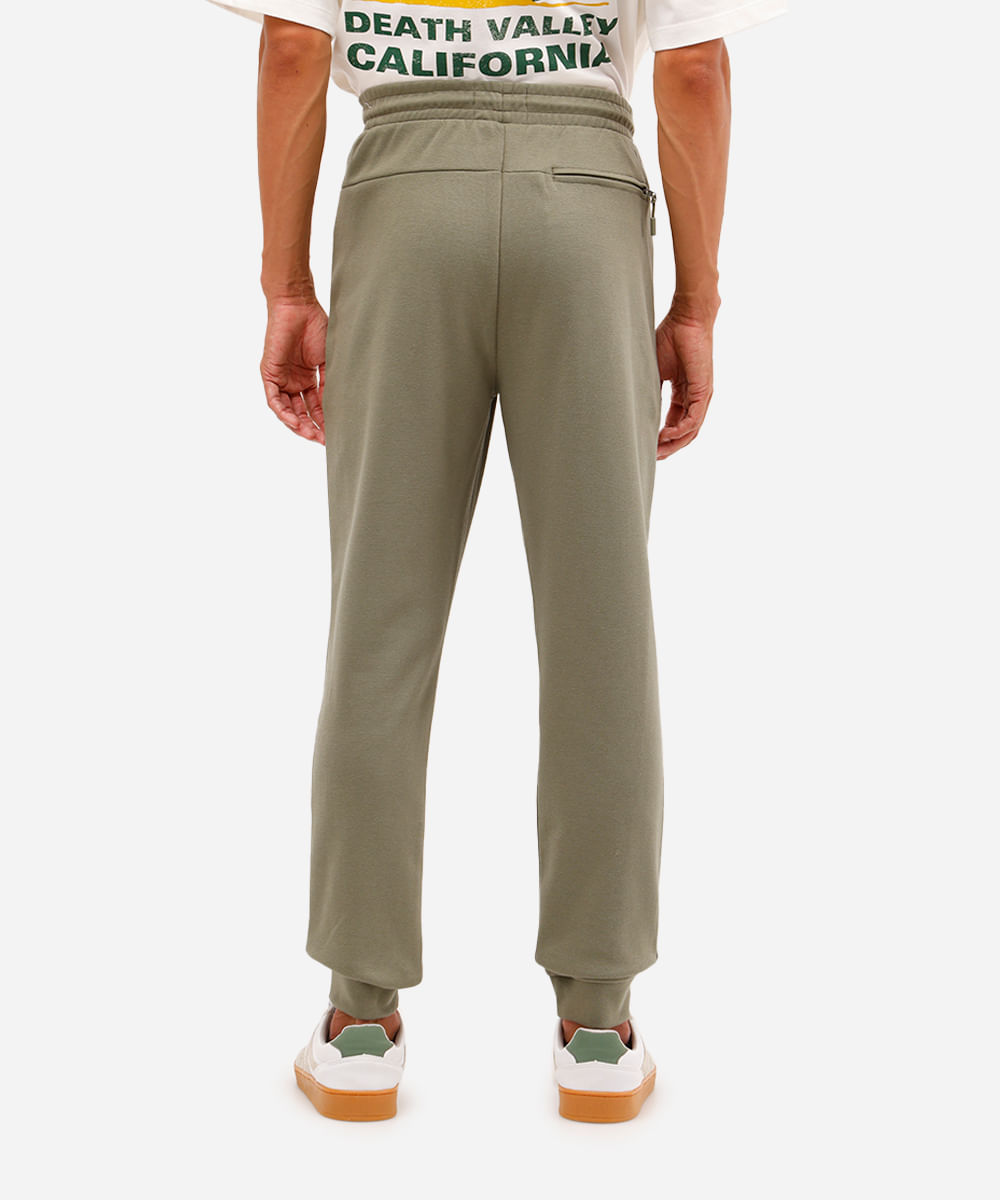 calça jogger masculina com recorte texturizada verde