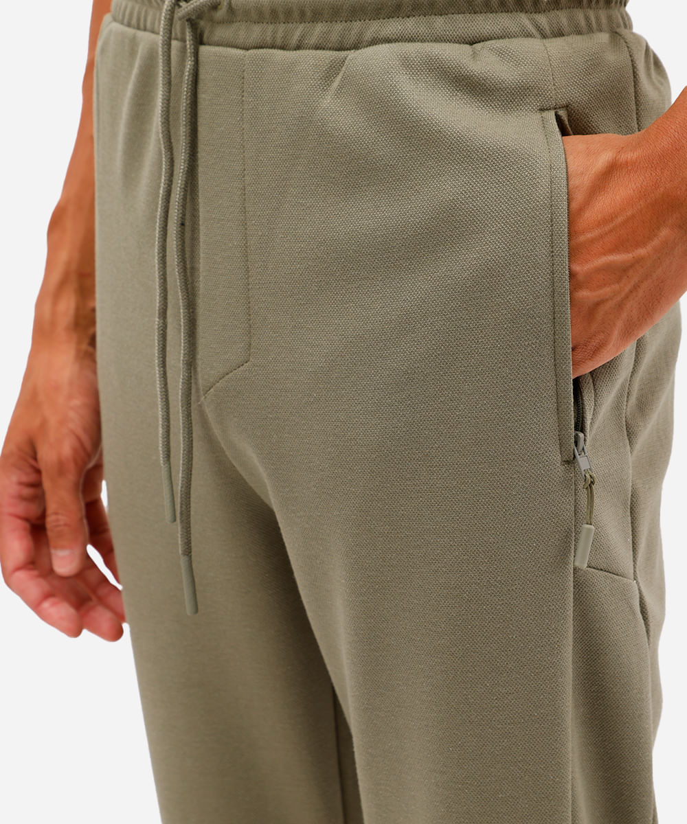 calça jogger masculina com recorte texturizada verde
