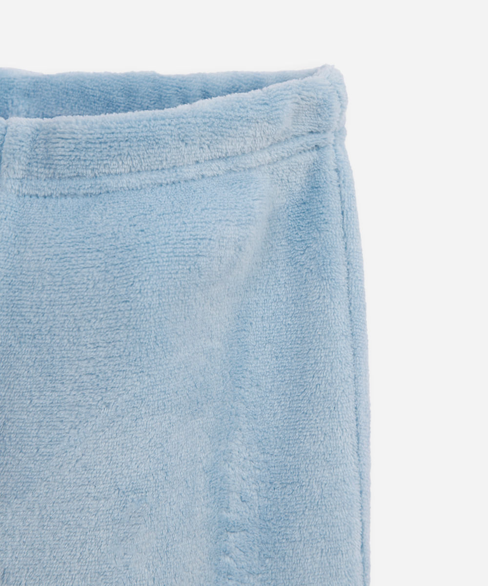pijama longo infantil de fleece stitch azul