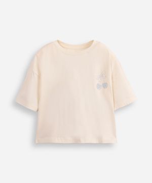 cropped de algodão juvenil charm and elegance bege