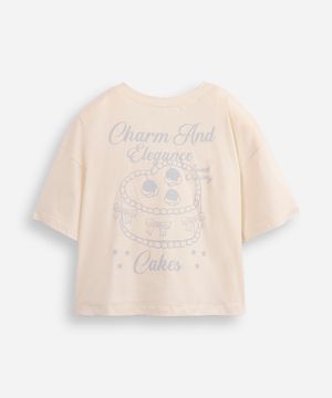 cropped de algodão juvenil charm and elegance bege