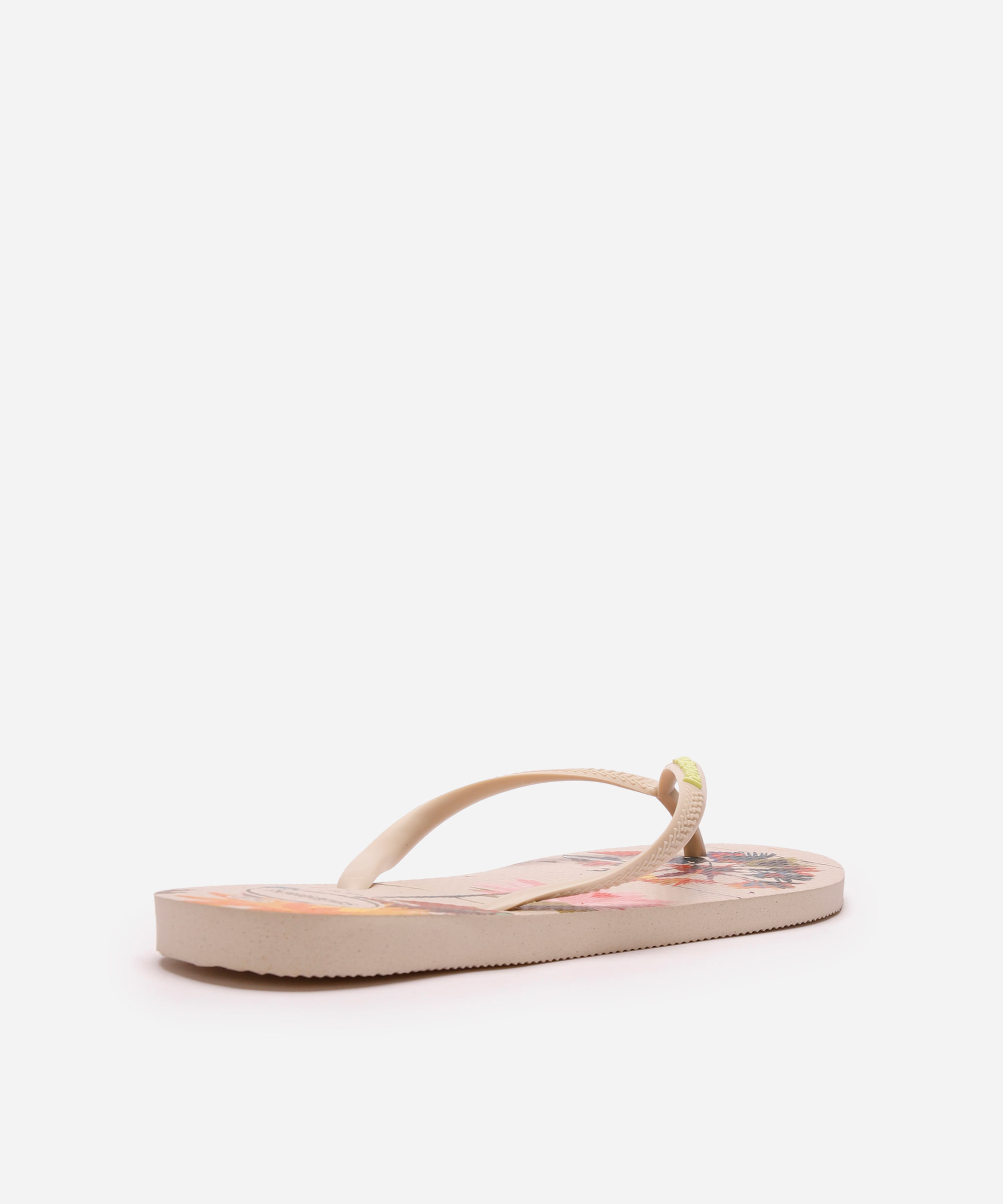 chinelo havaianas slim summer bliss floral bege