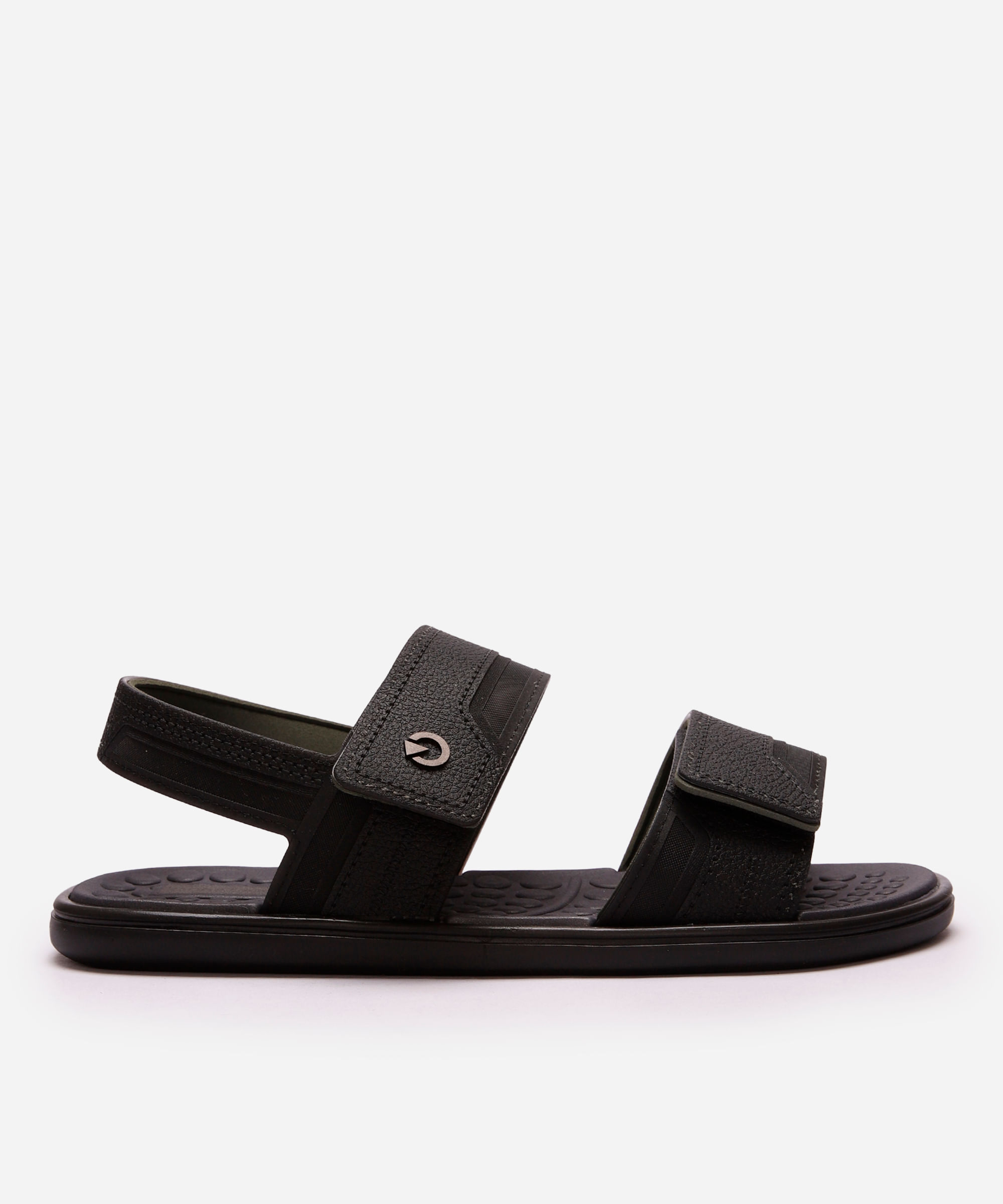 sandália masculina com velcro veneto cartago preta
