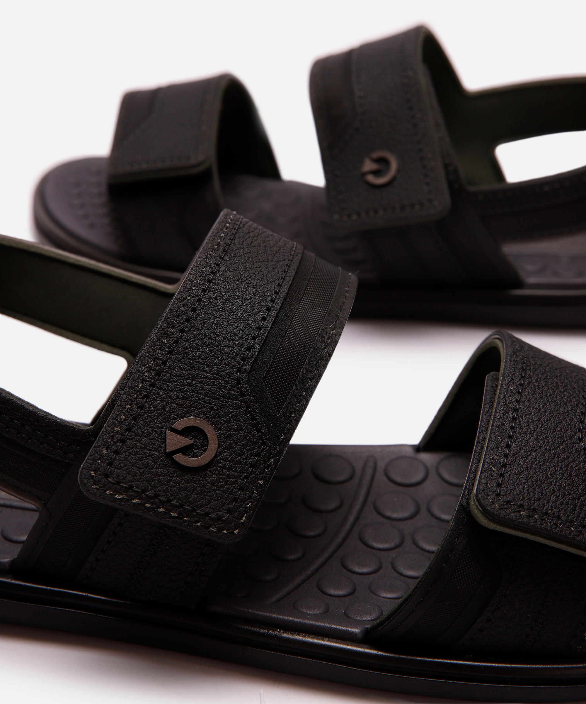 sandália masculina com velcro veneto cartago preta