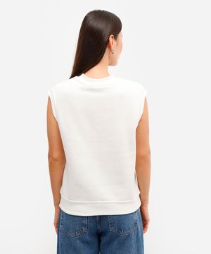 colete feminino de moletom authentic club off white