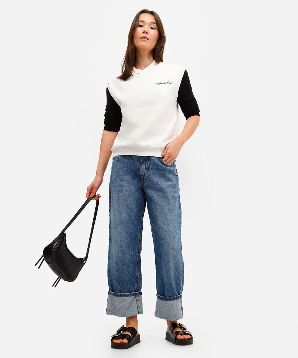 colete feminino de moletom authentic club off white