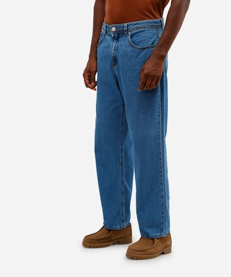 calça baggy masculina jeans azul