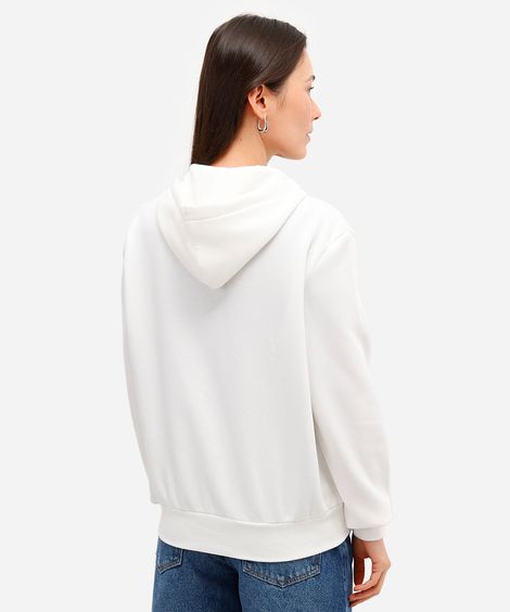 jaqueta feminina de moletom manhattan off white
