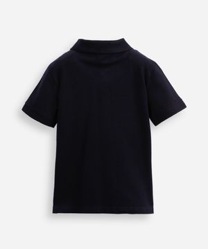 polo de algodão infantil âncora azul