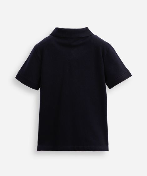 polo de algodão infantil âncora azul