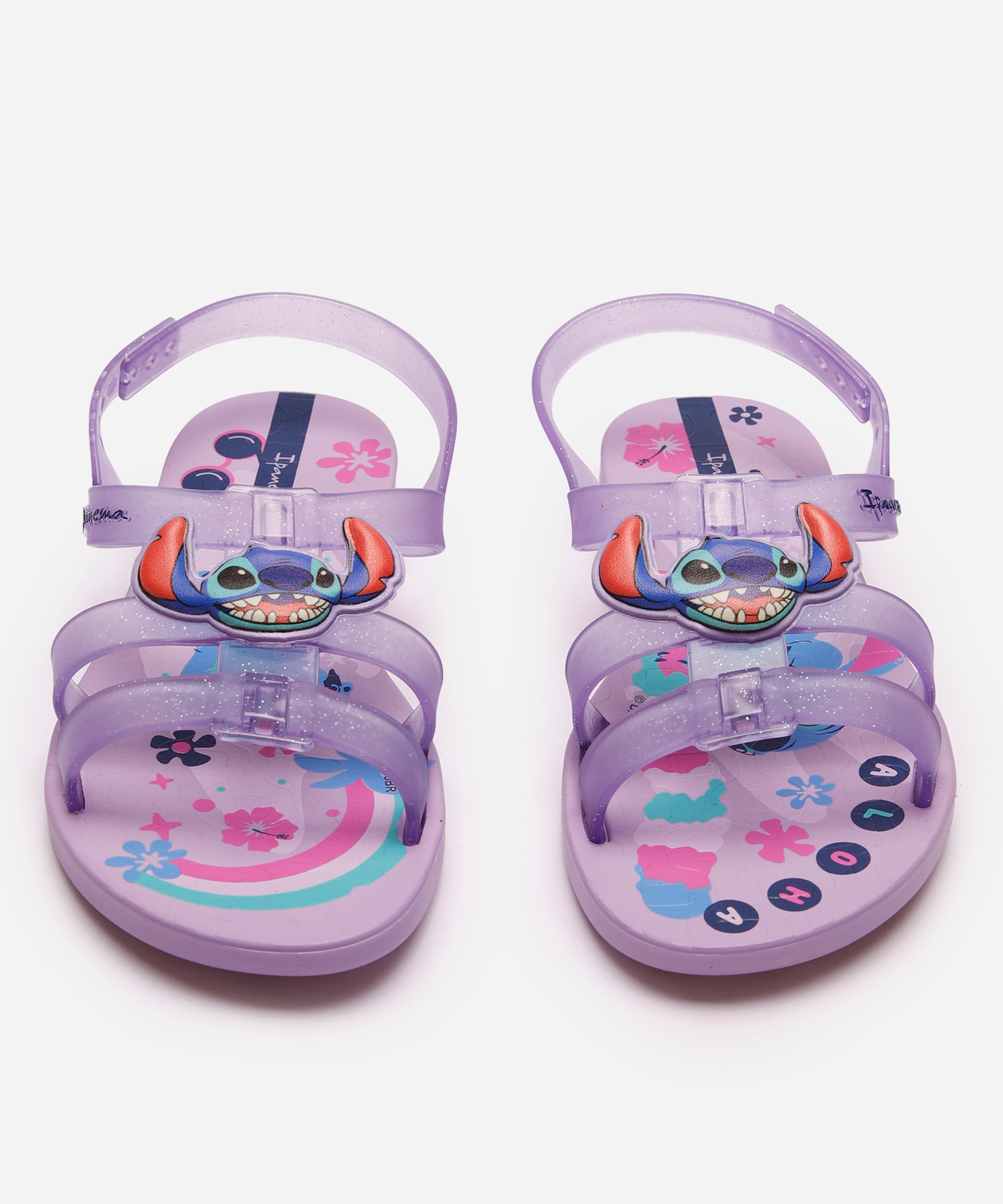 sandália infantil stitch lilás